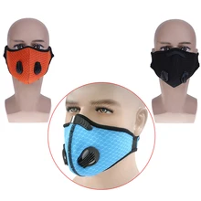 Дышащая маска PM2.5 с защитой от дымки, противопылевая маска для рта, фильтр из активированного угля, респиратор, черная маска для лица