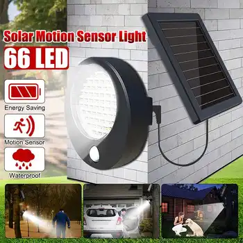 

1000mah 66 LED Solar Lamp with Motion Sensor Waterproof Outdoor Road Night for Garden Lighting Street Wall Lamp IP65