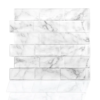 

Waterproof Self Adhesive 3D Mosaic Wall DIY Vinyl Wallpaper Peel and Stick Kitchen Tile Stickers