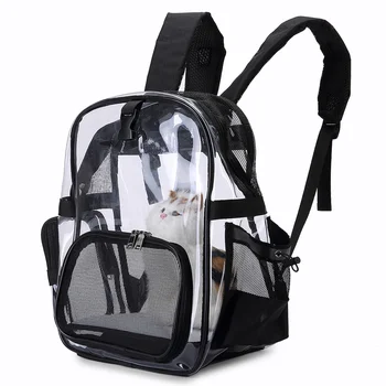 

1pc Pet Backpack Portable Adorable Air Permeable Transparent Outdoor Holder for Pets Dogs Cats