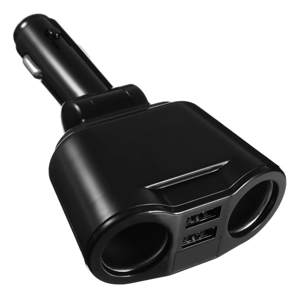 Черное устройство для автомобиля с двумя портами USB Зарядное устройство 2 Порты и разъёмы ЖК-дисплей Дисплей 12-24V прикуриватель зажигалка Адаптер для быстрого автомобильного Зарядное устройство Мощность автомобильный адаптер для укладки