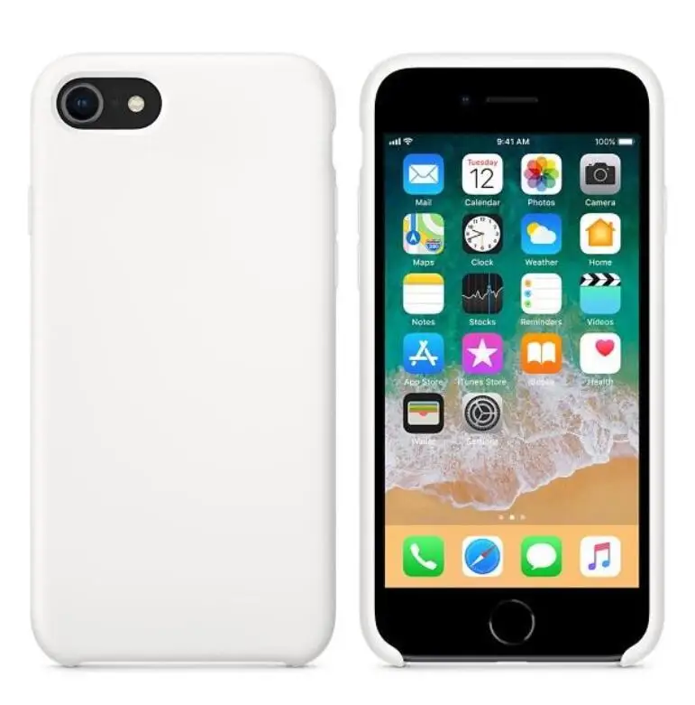White Официальный силиконовый чехол для iphone Xs max XR X 7 8 6 6S Plus XS X роскошный чехол с логотипом для iphone 11 Pro Max задняя крышка - Цвет: White