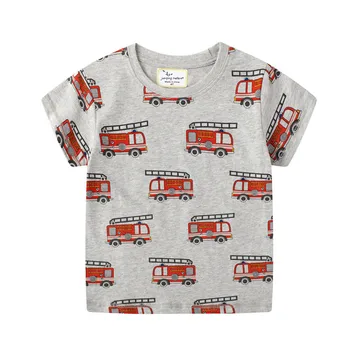 

Jumping Meters 2020 New Summer Boys T shirts With Print Cartoon Baby Clothes Boys Tees Hot Selling Tops