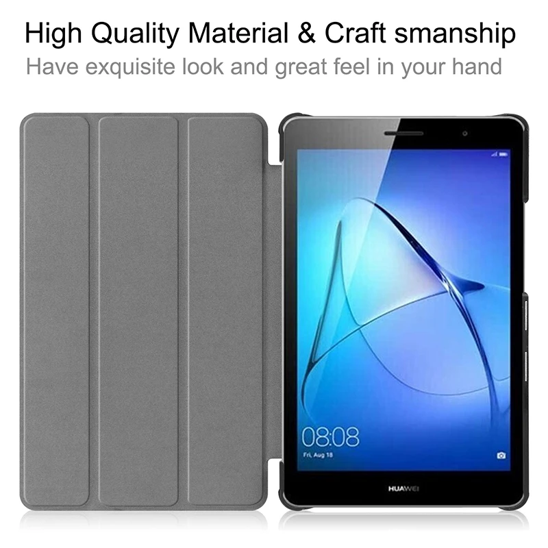 

Leather Flip Three-fold Bracket Case Tablet Case For Huawei MatePad T8 2020 8"
