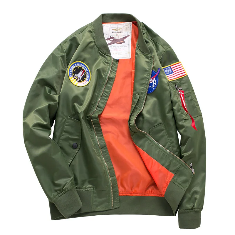 

2017 Men's Casual Stand Collar Jacket Air Force One American-Style Pilots Spring And Autumn Plus-sized Large Size Jacket