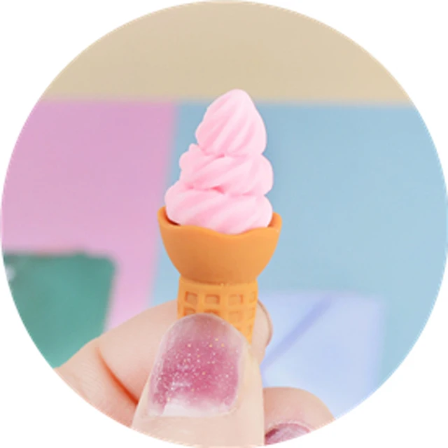 5PCS Cute Mini Ice Cream 1/6 Miniature Dollhouse Play Kitchen for Barbies Food BJD Doll House Accessories Toy 2