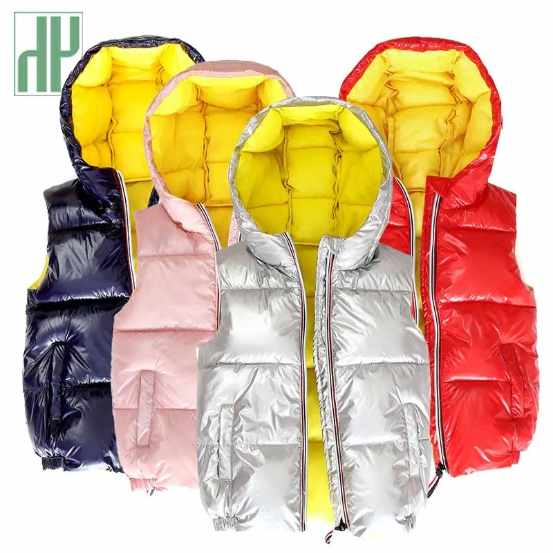 Детский жилет верхняя одежда осенне зимние пальто теплый хлопковый с капюшоном