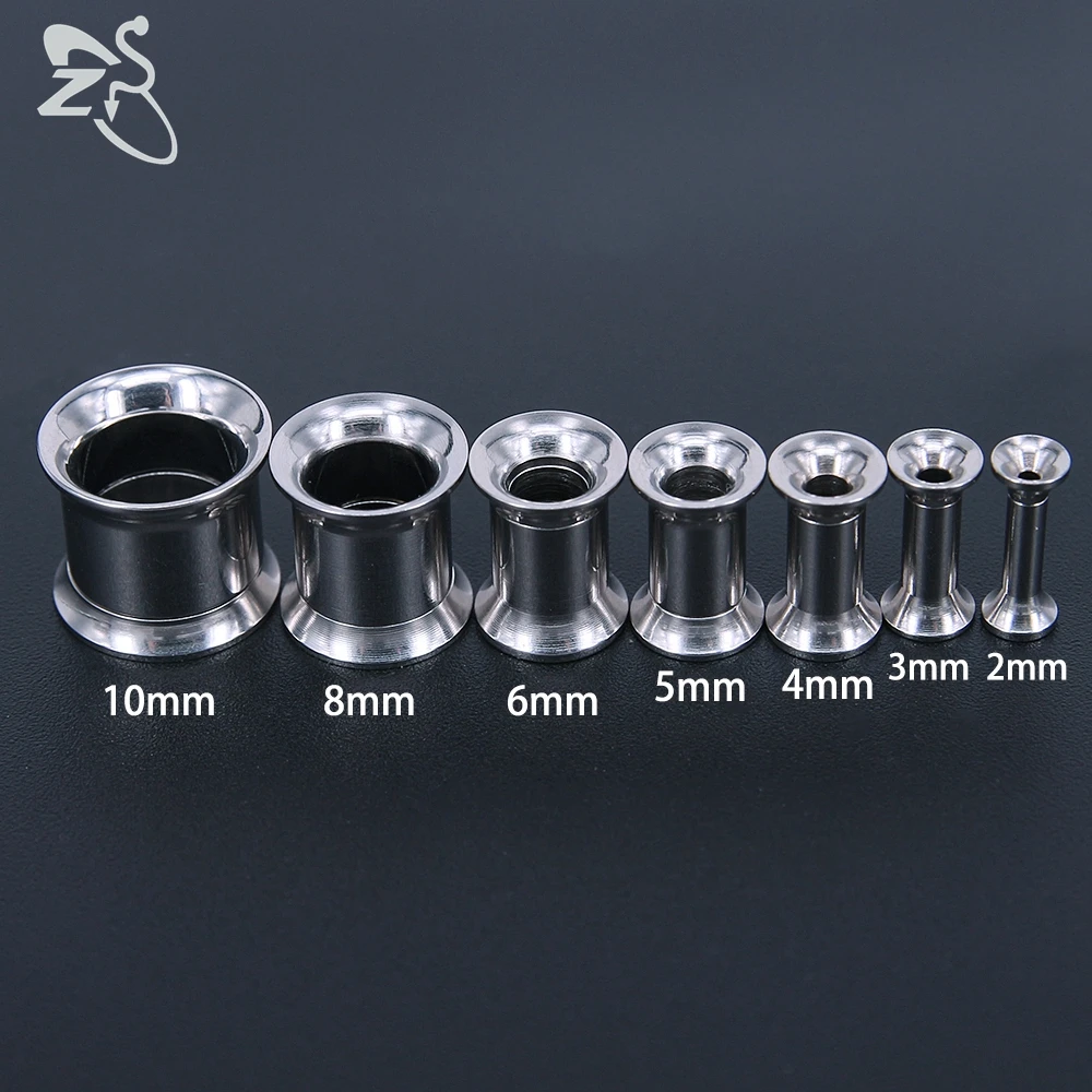 Piercing Jewelry Ear Piercing Jewelry Body Piercing Jewelry Body Jewelry Ear Taper Earrings ZS 2pcs 2-20m 2 in 1 Stainless Steel Ear Plugs And Tunnel Fit Interchangeable Taper Plug Piercing Ear gauges Black Stretcher