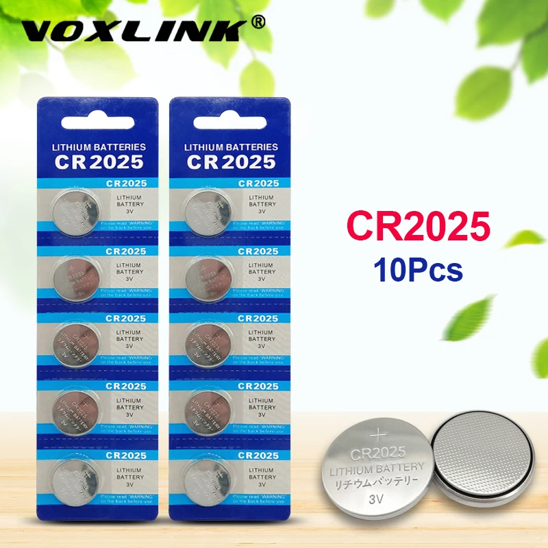 

VOXLINK cr2025original brand new battery 3v button cell coin batteries for Toys watch computer toy remote control 10Pcs battery