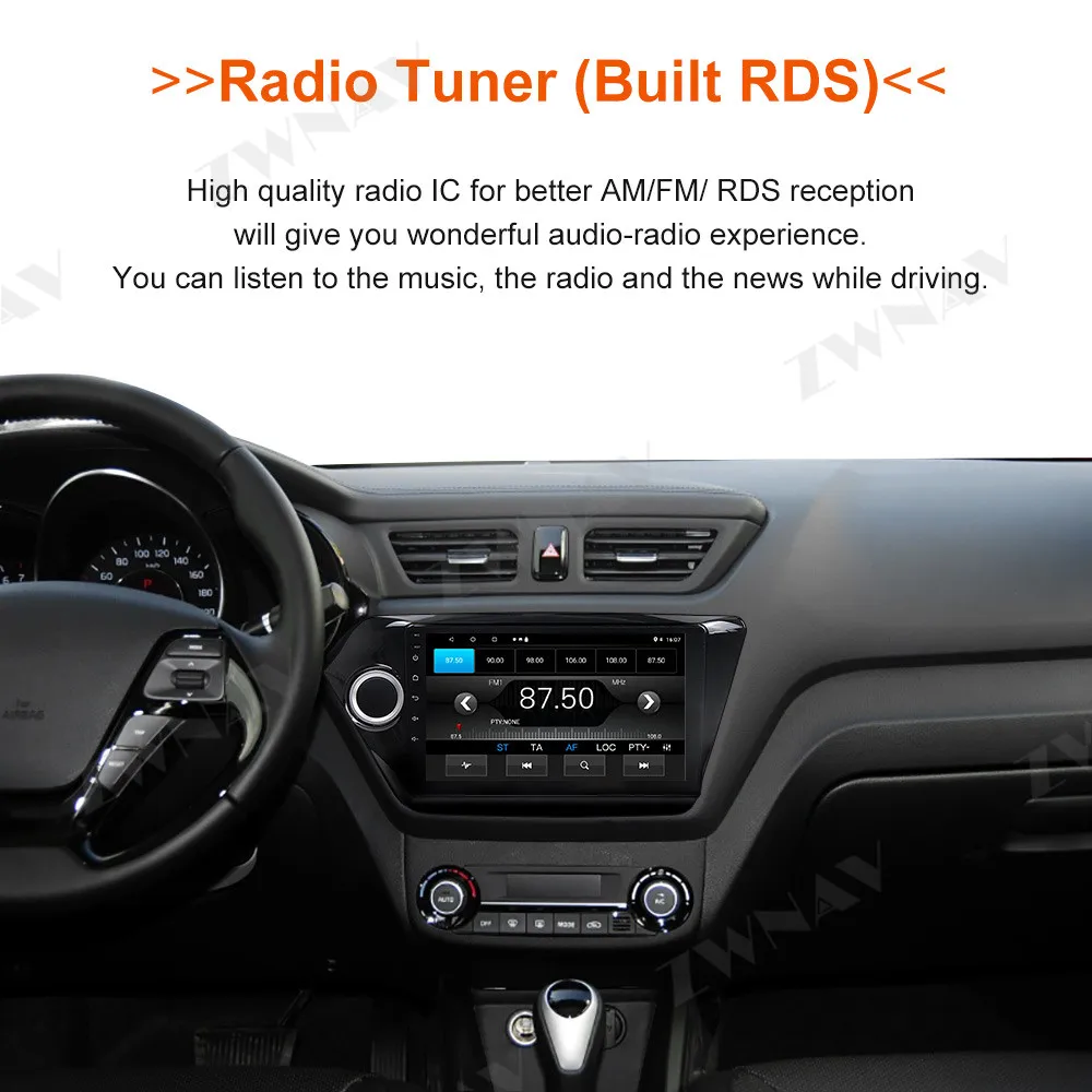 Cheap Android 9 built in DSP 4G For Kia Rio 3 K2 2011 2012 2013 2014 2015 2016 Car Radio Multimedia Video Player Navigation GPS 2 Din 3
