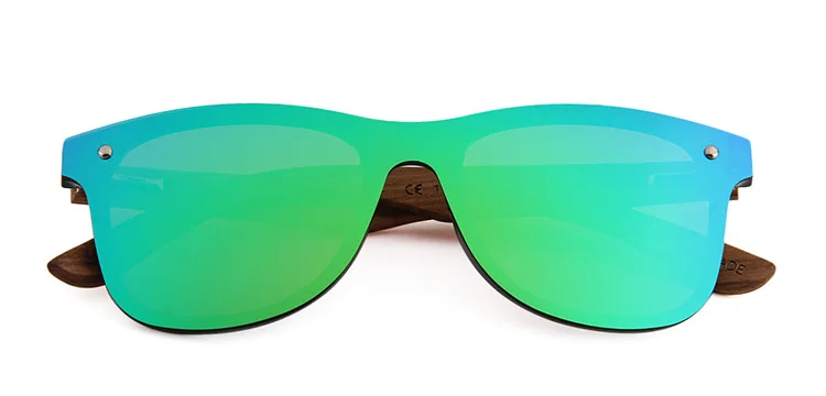Zerosun Polarized Sunglasses Men Women Pink Mirrored Wood Sun Glasses for Man Vintage Real Wooden Temple Shades New Brand