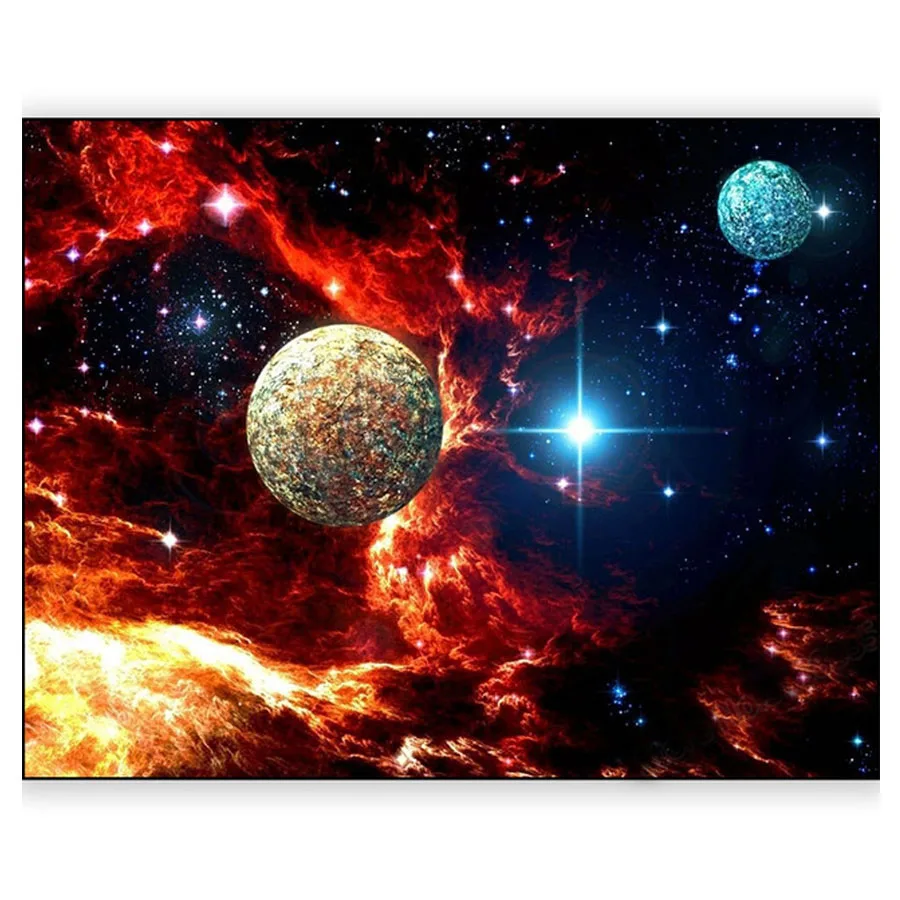 DIY square round Diamond Painting Planet Interstellar Space Cross Stitch Diamond Mosaic Diamond Embroidery Pattern Rhinestone
