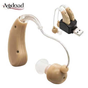 

Rechargeable Hearing Aids for Deaf In the Ear Hearing Device Sound Voice Amplifier Wireless Invisible Hearing Aid USB Charging