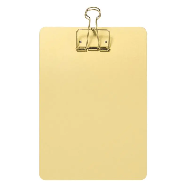 Металлический буфер обмена, блокнот, папка для документов, держатель для документов, школьные канцелярские принадлежности, подарки, 24BB - Цвет: Gold