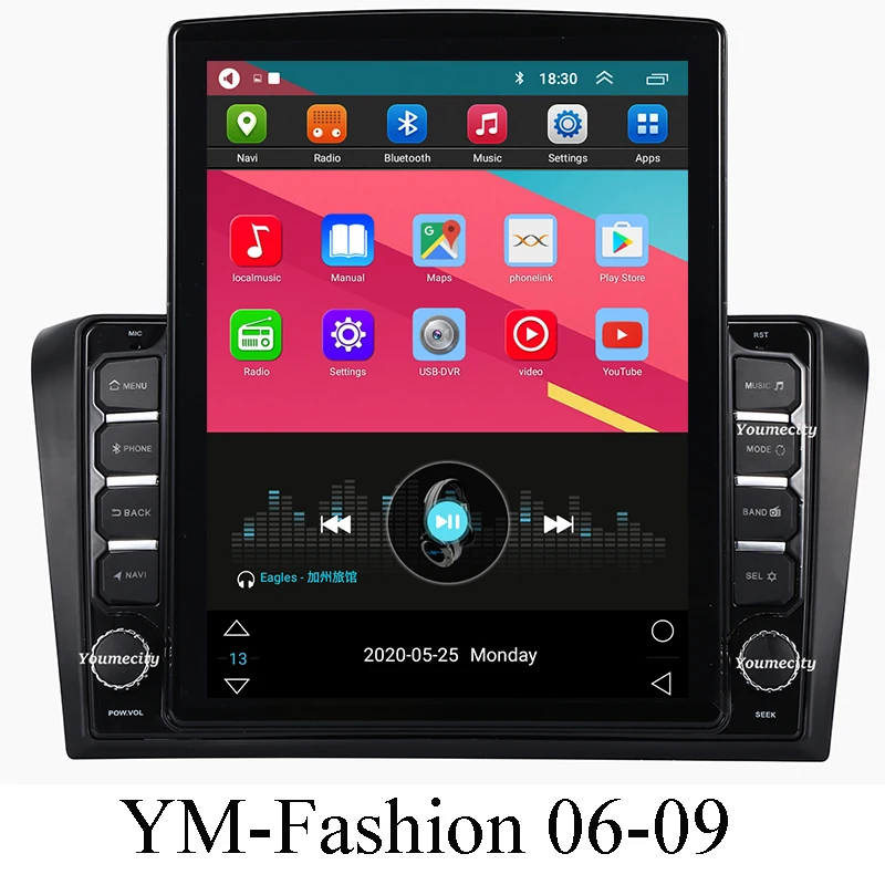 Автомобильный мультимедийный плеер 2 Din Android 9 Dvd Gps Авторадио навигация Wi Fi Bluetooth IPS