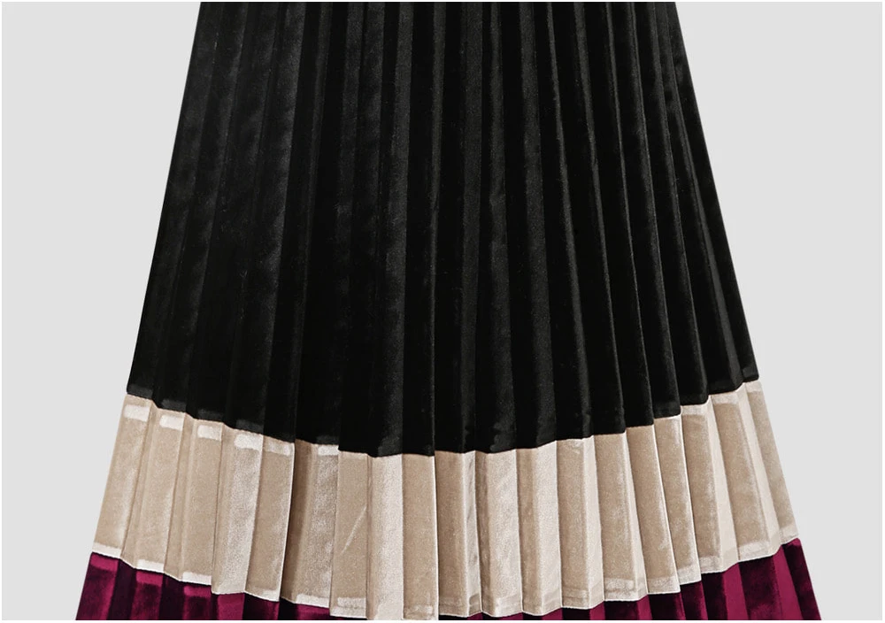 Женская цветная плиссированная юбка в сложенном виде плиссированная юбка средней длины