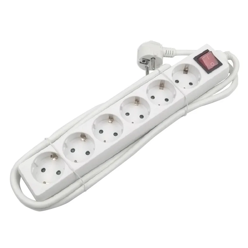 

Power Strip 3/4/5/6 AC EU Sockets Outlet with Switch Extension Cord Socket Home Office Charger Platooninsert 16A 250V 3500W