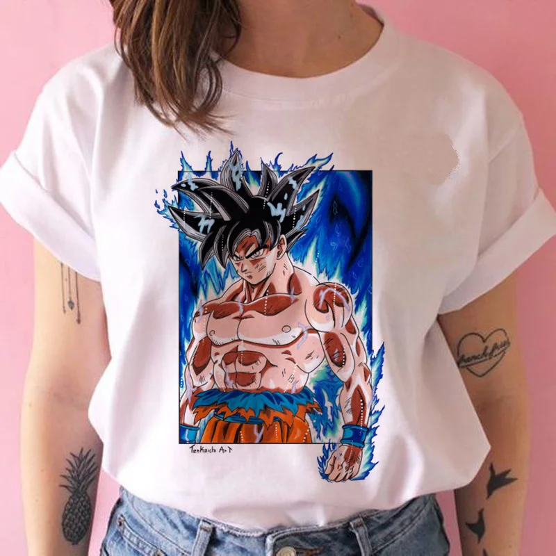 Dragon Ball Z Супер Футболка женская Dragon Ball son goku DBZ vegeta хип-хоп Футболка Забавный мультфильм японский Saiyan Футболка женская