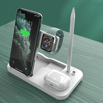 

4 in 1 Fast Wireless Charger Dock Station Fast Charging For iPhone12 Pro XR XS Max 8 for Apple Watch 1 2 3 4 5 6 For AirPods Pro