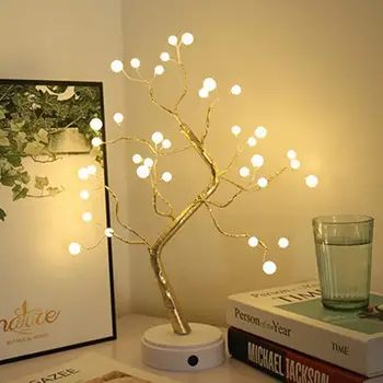 

LED Pearl Tree Lights Night Light USB Table Decoration Lamp For Party Bedroom And Gift For Family
