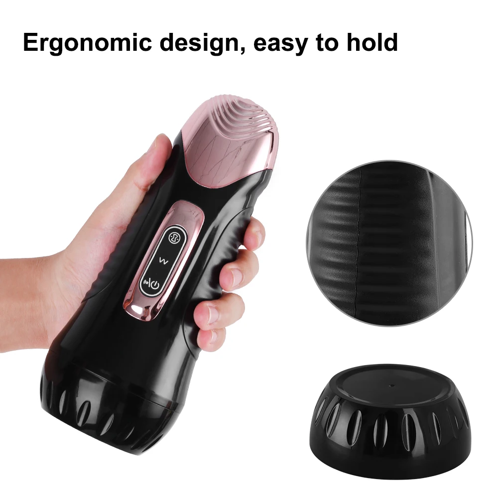  GUIMI Male Masturbator Cup Automatic Sex Toys for Men Sucking Oral Sex Artificial Vagina Clamping R