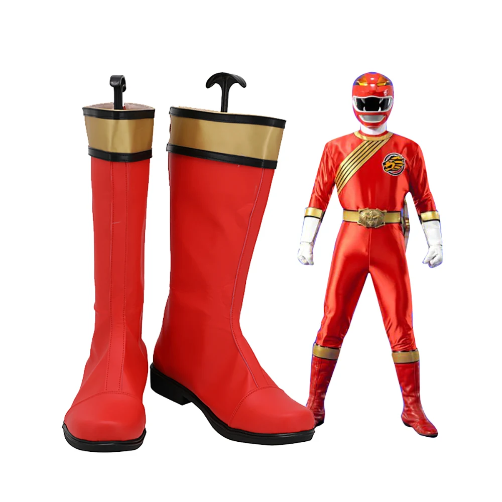 

Hyakujuu Sentai Gaoranger Kakeru Shishi GaoRed Cosplay Boots Red Shoes Custom Made