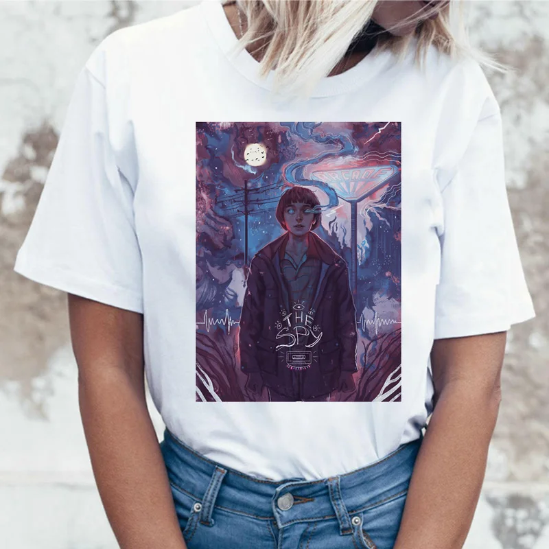 2020 summer ulzzang women's casual shirt stranger T-shirt retro T-shirt female viper costume 90s Harajuku funny movie shirt