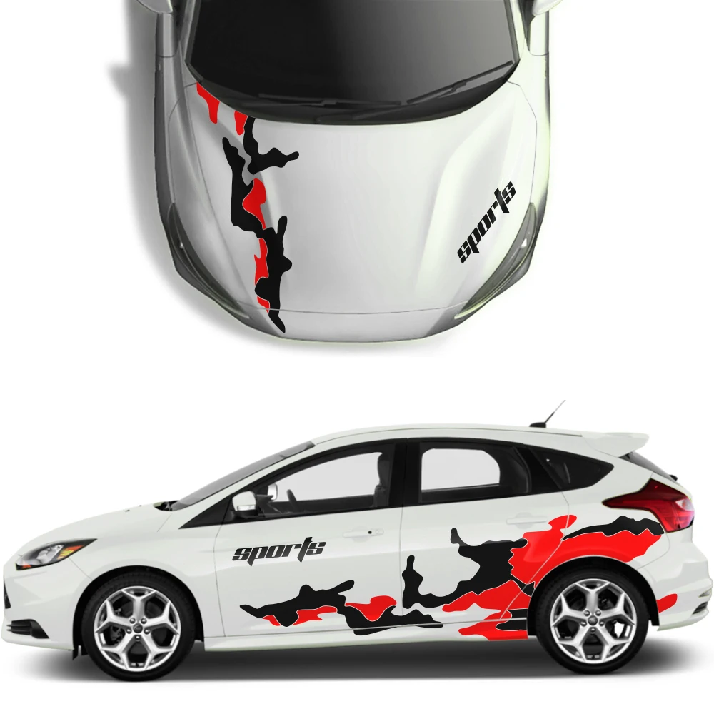 Автомобильные спортивные виниловые наклейки на дверь боковые для Ford Focus 2 3 1 4 MK2 MK3