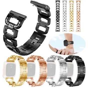 

Fashion Replacement Crystal Metal Watch Band Wrist Strap For Fitbit Versa 2 Stainless Steel Strap Band Watch Band Link bracelet