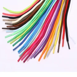 2021 New Shoelace Unisex Ropes Multicolor Waxed Round Cord Dress Shoe Laces Diy High Quality Solid 50-120Cm Colourful Shoelace