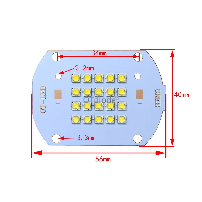 Cree XLamp XP-G2 XPG2 50 Вт 100 Вт светодиодный белый/теплый белый высокомощный светодиодный светильник медная печатная плата для дома/уличного освещения