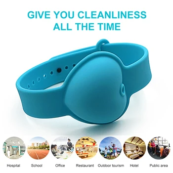 

Reusable Wristbands Hand Sanitizer Dispensing Portable Heart Silicone Bracelet Wristband Hand Dispenser Wrist Support