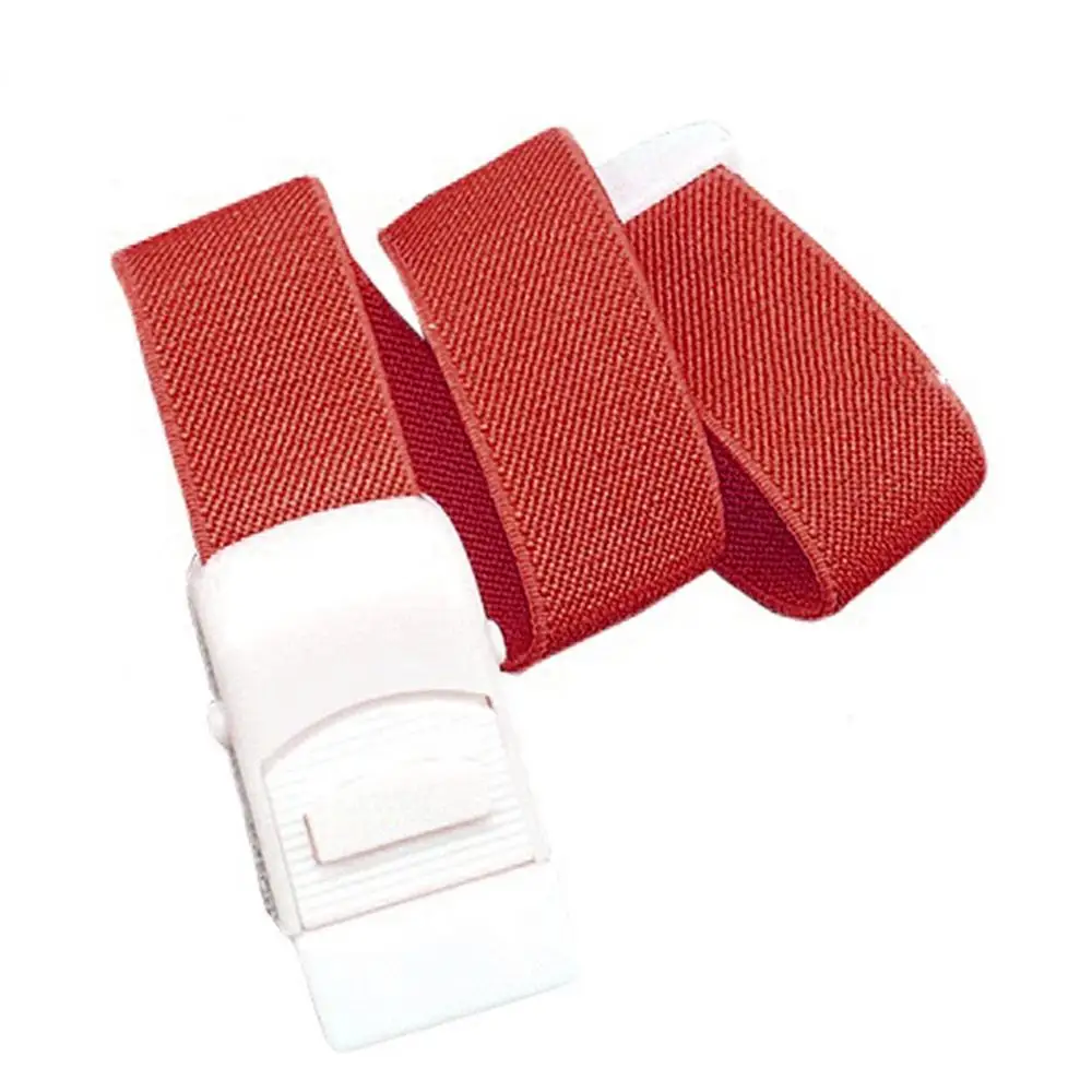 ABS Snap Tourniquet Quick Release Medical Emergency Buckle Band Adjustable Portable Ribbon Outdoor First Aid Accessories - Color: Red