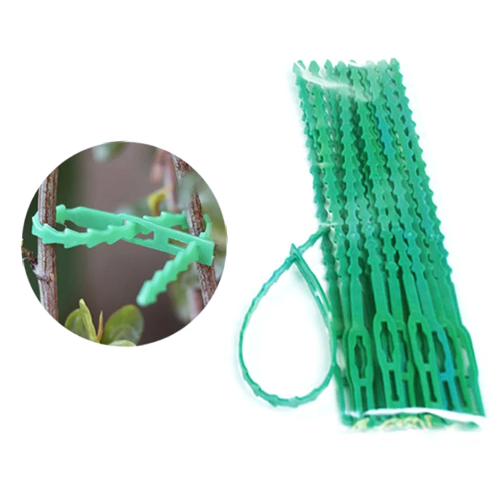 

50pcs 13 / 17cm Cable Plastic Plant Ties Gardening Tools for Garden Tree Climbing Support Plant Vine Tomato Stem Clips