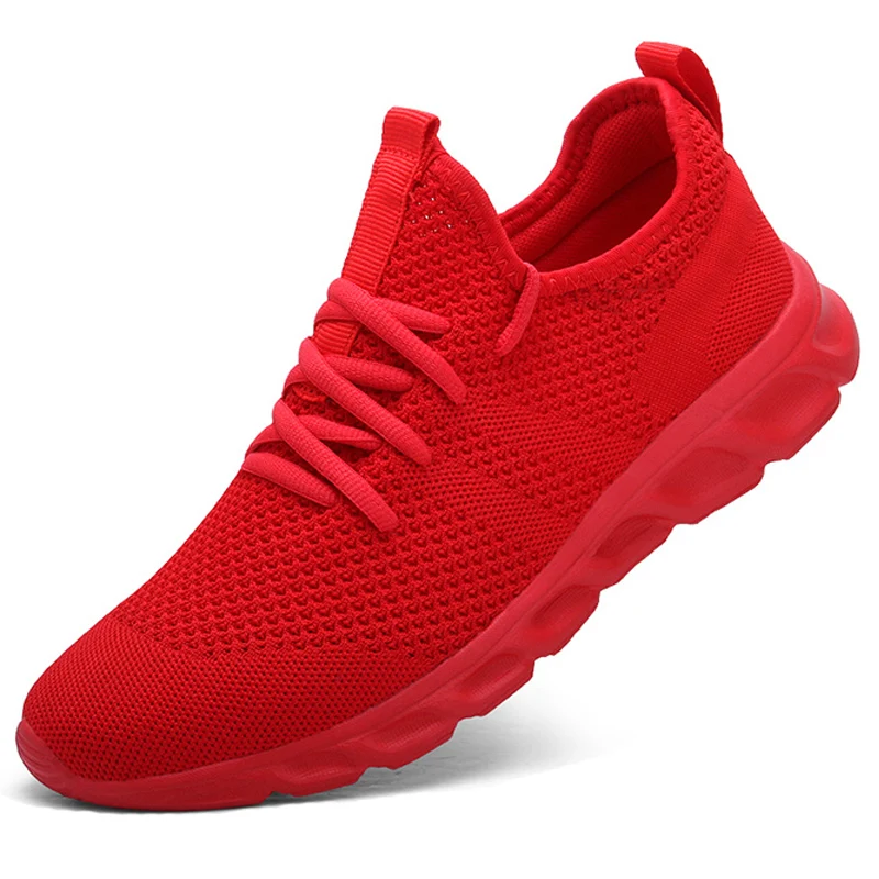 Skup Damyuan lekkie buty do biegania Flyknit oddychające sznurowane buty do biegania na buty sportowe męskie przeciwzapachowe męskie buty na co dzień Drop Shipping
