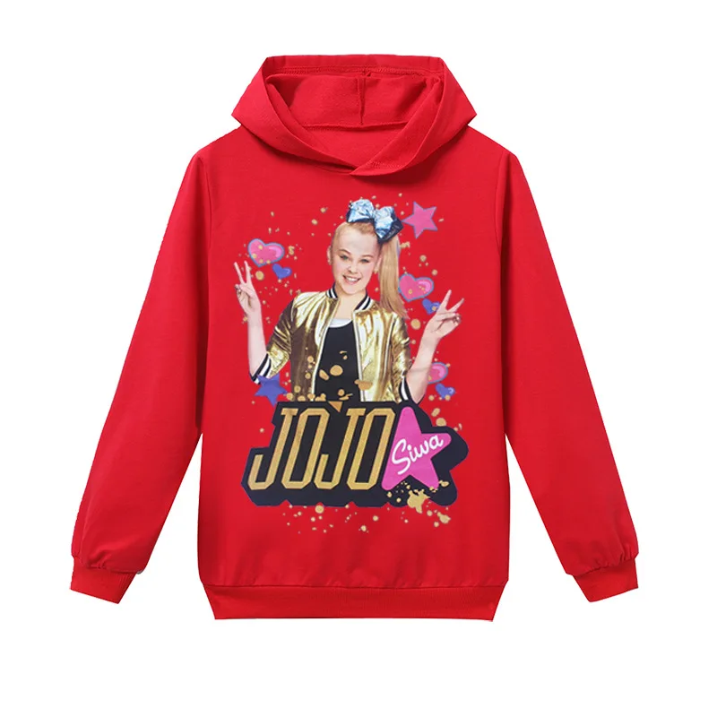 Модная футболка с рисунком для мальчиков от 6 до 14 лет JOJO SIWA/детская одежда для девочек детские толстовки с капюшоном свитер для девочек Одежда для крупных детей