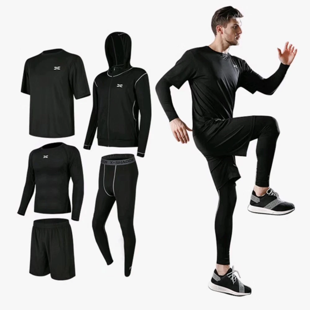 Compression Men Suit Sport Settings Quick Drying Running Clothing