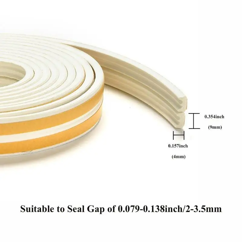 5 м 1 рулон Отделяемая самоклеющаяся D E тип силиконовая пена-герметик полоса звукоизолированная анти-столкновения Уплотнительная наклейка в виде полосы для двери окна