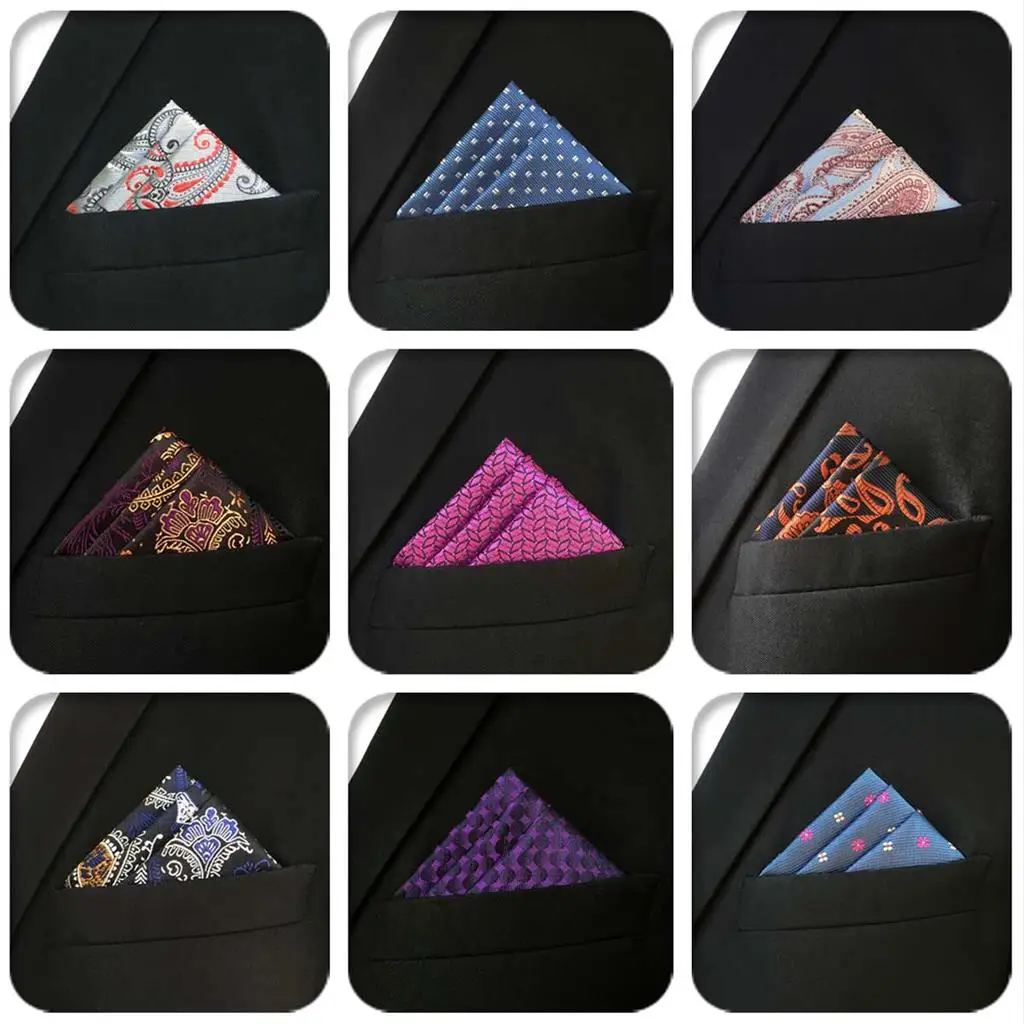 Геометрические Цветочные мужской, карманный, квадратный шелковый Пейсли Классический свадебный платок в подарок