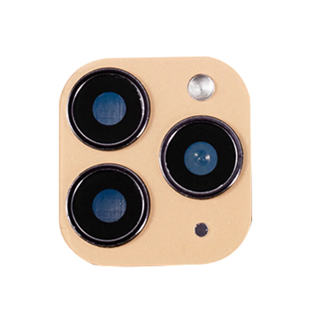 Металлический объектив камеры секундная Замена для iPhone X XS MAX задний объектив para celular - Цвет: gold