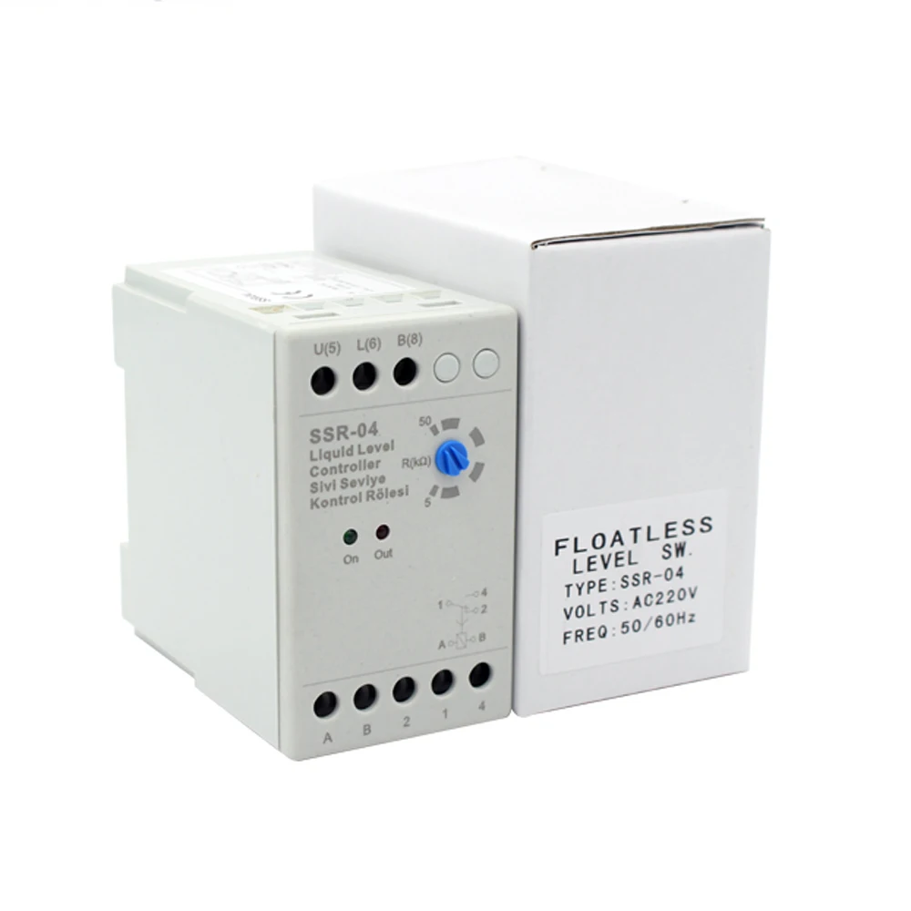 Manhua AC220V 50/60Hz DIN rail SSR-04 регулятор уровня жидкости Регулируемый 5-50k Ω