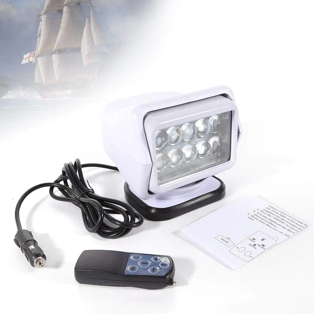 

2019 hot sale Wireless remote 360 Rotating 50W CREES led working search light with Magnetic Base For Boat camping Hunting