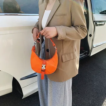 

Nylon Women Crossbody Bag Causal Luxury Chain Handbags Purse Ladies Saddle Bags Designer Brand Female Shoulder Messenger Bag