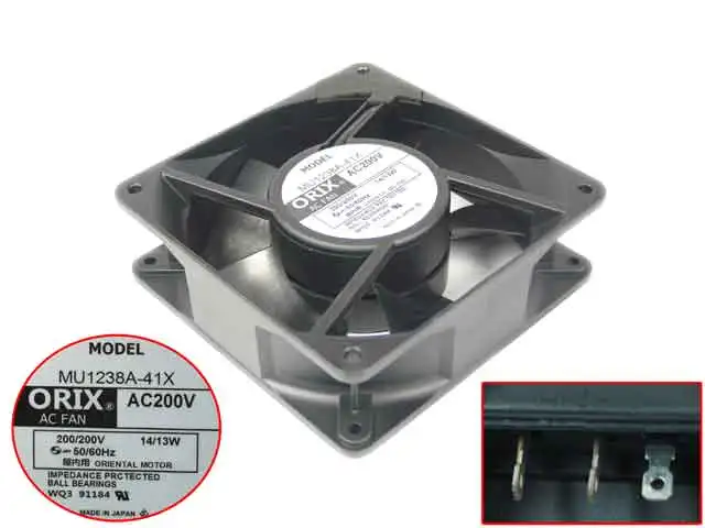 

ORIX MU1238A-41X AC 200V 0.16A 120x120x38 мм 3-проводной Вентилятор охлаждения сервера