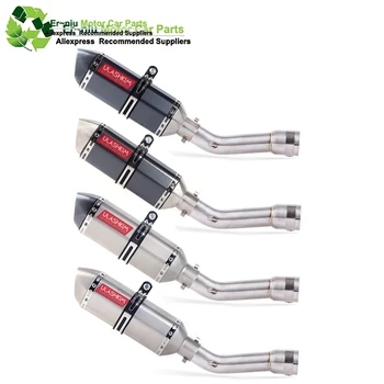 

Motorcycle Muffler Exhaust Full System Connect Link Pipe Middle Pipe Slip On For YAMAHA FZ1 FZ1N FZ1000 2005-2016