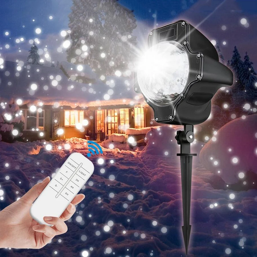 Thrisdar IP65 движущийся снег открытый садовый лазерный проектор лампы открытый снегопад лазерный свет Рождество Сад Пейзаж прожектор