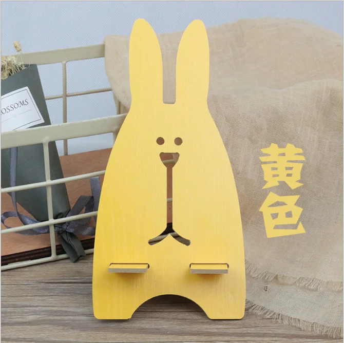 yellow Настольный держатель для мобильного телефона, кронштейн, подставка, полка, ленивый артефакт, корейский мультфильм, милый, портативный, креативный, студенческий, офисный - Цвет: yellow