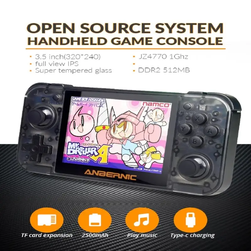 

RG350 Retro Game Console 64bit Handheld Console 3.5 Inch IPS Screen Dual-core