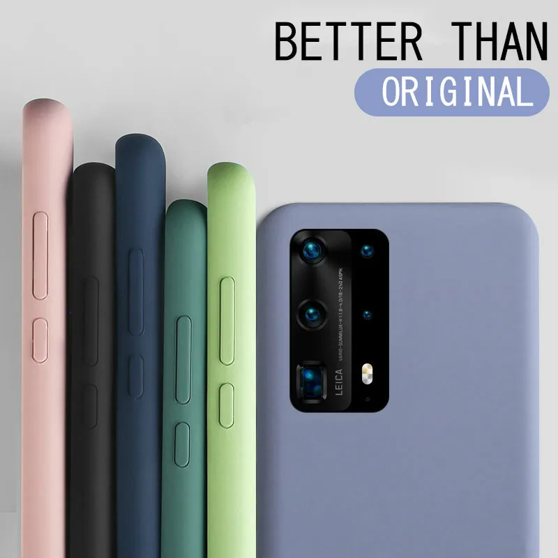 Чехол из жидкого силикона для Huawei P30 Lite P10 P20 P40 Pro Nova 2i 3 4 5i Mate 10 20 30 противоударный