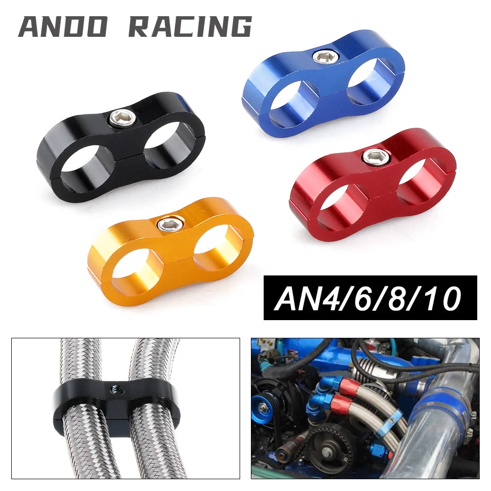 AN10 AN8AN6 Hose Separator Clamp Adapter Bracket Billet For Oil Fuel
